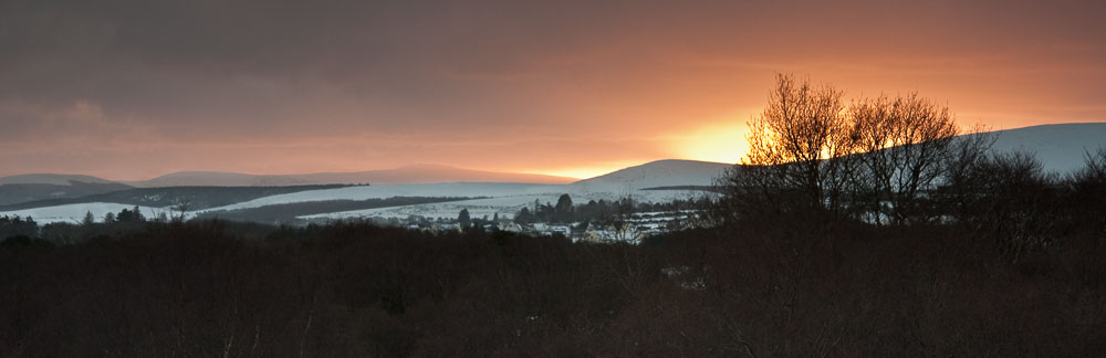 Sunset over Roundwood, from Vartry Reservoir Sunset